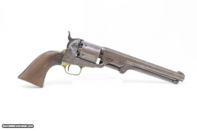 c1863 “SUNDANCE MINING CO.” Antique COLT Model 1851 NAVY .36 Cal. RevolverManufactured Mid-Civil War with Period LEATHER HOLSTER - Image 19 of 23