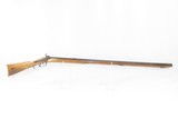 Antique BACK ACTION Full Stock AMERICAN Percussion .40 Caliber Long RifleWith 1891 INDIAN HEAD PENNY in Stock - 2 of 17