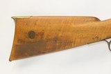 Antique BACK ACTION Full Stock AMERICAN Percussion .40 Caliber Long RifleWith 1891 INDIAN HEAD PENNY in Stock - 3 of 17