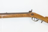 Antique BACK ACTION Full Stock AMERICAN Percussion .40 Caliber Long RifleWith 1891 INDIAN HEAD PENNY in Stock - 14 of 17
