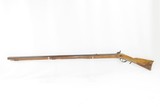 Antique BACK ACTION Full Stock AMERICAN Percussion .40 Caliber Long RifleWith 1891 INDIAN HEAD PENNY in Stock - 12 of 17