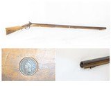 Antique BACK ACTION Full Stock AMERICAN Percussion .40 Caliber Long RifleWith 1891 INDIAN HEAD PENNY in Stock - 1 of 17