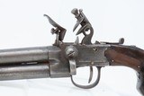 London Antique “Tap Action” DOUBLE BARREL Superposed .44 FLINTLOCK PistolENGLISH Made LATE 1700S to EARLY 1800s! - 4 of 16