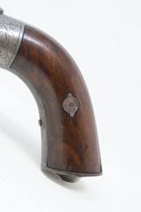BELGIAN Antique Engraved .36 Caliber DOUBLE ACTION Transitional RevolverRING-TRIGGER Revolver - 3 of 20
