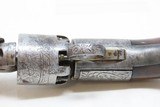 BELGIAN Antique Engraved .36 Caliber DOUBLE ACTION Transitional RevolverRING-TRIGGER Revolver - 14 of 20