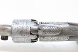 BELGIAN Antique Engraved .36 Caliber DOUBLE ACTION Transitional RevolverRING-TRIGGER Revolver - 7 of 20
