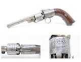 BELGIAN Antique Engraved .36 Caliber DOUBLE ACTION Transitional RevolverRING-TRIGGER Revolver - 1 of 20