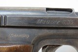 Pre-WWI GERMAN Mauser Model 1910 .25 ACP Semi-Automatic C&R POCKET PistolGerman Side Arm Chambered in 6.35mm Browning Auto - 17 of 21