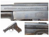 Pre-WWI GERMAN Mauser Model 1910 .25 ACP Semi-Automatic C&R POCKET PistolGerman Side Arm Chambered in 6.35mm Browning Auto - 1 of 21