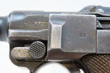 1917 mfr. WORLD WAR I Era GERMAN LUGER DWM P.08 9x19mm C&R Pistol WWI German Military Sidearm w/ 1915 Dated HOLSTER - 14 of 24