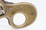 ENGRAVED Antique JAMES REID “My Friend” KNUCKLE DUSTER .22 Caliber REVOLVER 1870s Catskill, New York BRASS KNUCKLE PISTOL Combination - 3 of 13