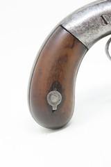 Antique 1846 Dated EUROPEAN Percussion .34 Cal. SELF DEFENSE Belt PistolEUROPEAN Self-defense BELT/MUFF Pistol! - 3 of 17