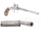 Antique 1846 Dated EUROPEAN Percussion .34 Cal. SELF DEFENSE Belt PistolEUROPEAN Self-defense BELT/MUFF Pistol! - 1 of 17