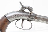Antique 1846 Dated EUROPEAN Percussion .34 Cal. SELF DEFENSE Belt PistolEUROPEAN Self-defense BELT/MUFF Pistol! - 4 of 17