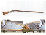 Antique “M.B.” SIGNED Full-Stock .36 Caliber Percussion AMERICAN LONG RIFLE Kentucky Style Long Rifle with T. & C. NEAVE LOCK! - 1 of 19