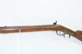 Antique “M.B.” SIGNED Full-Stock .36 Caliber Percussion AMERICAN LONG RIFLE Kentucky Style Long Rifle with T. & C. NEAVE LOCK! - 16 of 19