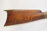 Antique “M.B.” SIGNED Full-Stock .36 Caliber Percussion AMERICAN LONG RIFLE Kentucky Style Long Rifle with T. & C. NEAVE LOCK! - 3 of 19