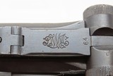 Pre-WORLD WAR I Dated DWM German LUGER P.08 9mm Semi-Automatic PISTOL C&R
With BAVARIAN Unit Markings on FRONT STRAP - 12 of 24