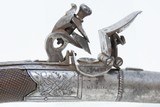 Antique ENGLISH Engraved CALVERTS of LEEDS .49 Cal. FLINTLOCK Pocket Pistol Early 19th Century YORKSHIRE Made - 16 of 17
