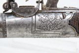Antique ENGLISH Engraved CALVERTS of LEEDS .49 Cal. FLINTLOCK Pocket Pistol Early 19th Century YORKSHIRE Made - 6 of 17