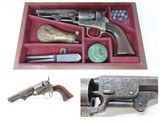 GUSTAVE YOUNG No. 2 Style ENGRAVED Antique COLT Model 1849 POCKET Revolver - 1 of 25