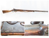 c1840s Antique Le PAGE Freres MILITIA Musket .70 Caliber Percussion Hamburg Scarce, Hearty, & Attractive Martial Long Arm