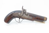 Antique “KENTUCKY PISTOL” .38 Caliber Self Defense Pistol with GOLCHER LOCK With Signed Barrel & Maple Stock - 2 of 18