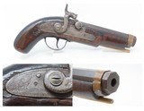 Antique “KENTUCKY PISTOL” .38 Caliber Self Defense Pistol with GOLCHER LOCK With Signed Barrel & Maple Stock