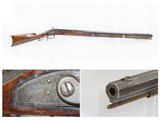 Antique AMERICAN Half Stock HEAVY BARREL Percussion .52 Caliber Long RifleKentucky Long Rifle Made Circa 1850!
