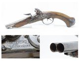 18th Century FRENCH Antique FLINTLOCK SxS Pistol SIVET Mézières .55 Caliber Potent Personal Defense Sidearm