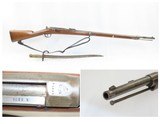 1870s Antique CHASSEPOT Bolt Action NEEDLEFIRE 11mm Caliber Rifle w/BAYONET Likely French Made Franco-Prussian War Period