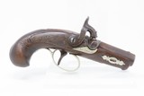Antique DERINGER Copy .44 Caliber Percussion HIDEOUT Pistol ENGRAVED Pocket 1850s ENGRAVED Self Defense Pistol! - 2 of 17