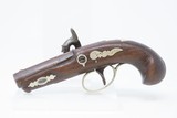 Antique DERINGER Copy .44 Caliber Percussion HIDEOUT Pistol ENGRAVED Pocket 1850s ENGRAVED Self Defense Pistol! - 14 of 17