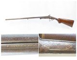 c1870s mfr ORNATE GERMAN Pinfire SxS Shotgun by F. WEYGAND of MAINZ Antique 16 Gauge European HAMMER GUN with PISTOL GRIP - 1 of 19