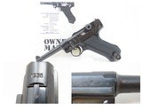 WORLD WAR II NAZI German Mauser “s/42” Code 1939 Date LUGER P.08 Pistol C&R WW II German Semi-Auto Sidearm - 1 of 24