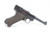 Iconic WORLD WAR II Era DWM Semi-Automatic 9mm P.08 GERMAN LUGER C&R Pistol 1942 Dated “EAGLE/WaA135” Marked Military Sidearm - 22 of 25