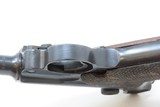 Iconic WORLD WAR II Era DWM Semi-Automatic 9mm P.08 GERMAN LUGER C&R Pistol 1942 Dated “EAGLE/WaA135” Marked Military Sidearm - 16 of 25