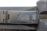Iconic WORLD WAR II Era DWM Semi-Automatic 9mm P.08 GERMAN LUGER C&R Pistol 1942 Dated “EAGLE/WaA135” Marked Military Sidearm - 11 of 25