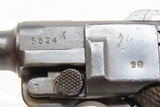 Iconic WORLD WAR II Era DWM Semi-Automatic 9mm P.08 GERMAN LUGER C&R Pistol 1942 Dated “EAGLE/WaA135” Marked Military Sidearm - 7 of 25