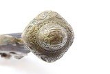 1700s ENGRAVED and CARVED Antique EUROPEAN Flintlock HORSE/HOLSTER Pistol
With SILVER ESCUTCHEON & BRASS Hardware - 11 of 17