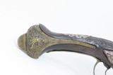 1700s ENGRAVED and CARVED Antique EUROPEAN Flintlock HORSE/HOLSTER Pistol
With SILVER ESCUTCHEON & BRASS Hardware - 3 of 17
