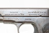 COLT Model 1908 POCKET HAMMERLESS .380 ACP Cal. Semi-Automatic C&R PISTOL
WORLD WAR I Era Self Defense Pistol - 7 of 19