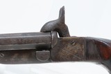 ENGRAVED Antique Belgian DOUBLE BARREL Side x Side PINFIRE 11mm Cal. Pistol - 4 of 16