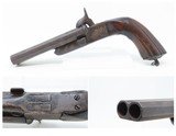 ENGRAVED Antique Belgian DOUBLE BARREL Side x Side PINFIRE 11mm Cal. Pistol