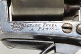 ENGRAVED Antique DANDOY Mfg. ADAMS Patent Percussion REVOLVER LePAGE FRERE of PARIS Marked DOUBLE ACTION Revolver - 6 of 22