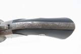 ENGRAVED Antique MARIETTE Brevete LIEGE PROOFED 7.65mm PINFIRE Revolver Mid-19th European Sidearm with EBONY GRIP - 6 of 20