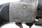 ENGRAVED Antique MARIETTE Brevete LIEGE PROOFED 7.65mm PINFIRE Revolver Mid-19th European Sidearm with EBONY GRIP - 16 of 20