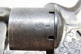 ENGRAVED Antique MARIETTE Brevete LIEGE PROOFED 7.65mm PINFIRE Revolver Mid-19th European Sidearm with EBONY GRIP - 11 of 20