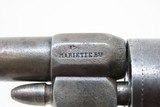 ENGRAVED Antique MARIETTE Brevete LIEGE PROOFED 7.65mm PINFIRE Revolver Mid-19th European Sidearm with EBONY GRIP - 10 of 20