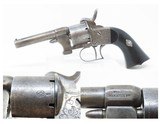 ENGRAVED Antique MARIETTE Brevete LIEGE PROOFED 7.65mm PINFIRE Revolver Mid-19th European Sidearm with EBONY GRIP